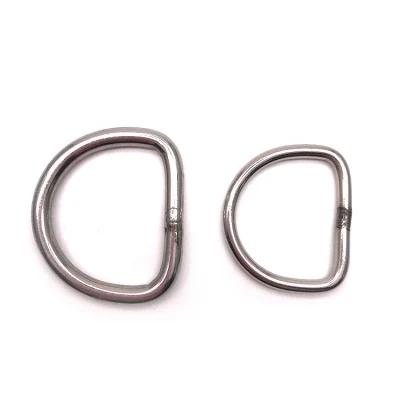 Anello a D in acciaio inossidabile con sartiame metallico Anello a D saldato con hardware saldato Anello in acciaio inossidabile 316/304 con prezzo di fabbrica